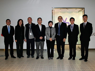 From right: Mr. Keith Giang, Assistant Secretary of Communications and Technology Branch for Commerce and Economic Development; Mr. Kevin Choi, Principal Assistant Secretary of Communications and Technology Branch for Commerce and Economic Development; Mr. Kit Szeto, Director and Chief Executive Officer of Dim Sum TV; Mrs. Rita Lau, Secretary for Commerce and Economic Development; Mr. David Pong, Director of Dim Sum TV; Mr. Giovanni Chan, Executive Vice President & Chief Operation Officer; Ms. Lynna Qi, Dim Sum TV’s Corporate Communications Department Controller; and Mr. Wallace Lau, Administrative Assistant to the Secretary for Commerce and Economic Development.