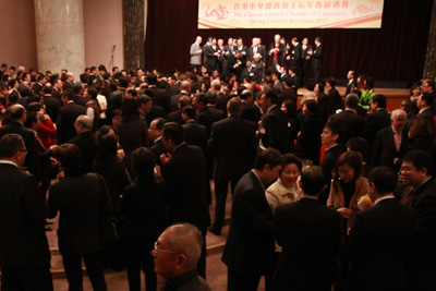 The annual Chinese New Year cocktail reception provides for a platform for exchange between different groups and segments of society.