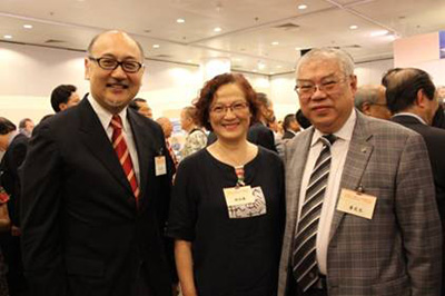 由左至右:司徒傑先生,全國政協委員、香港工會聯合會會長林淑儀女士,立法會議員黃定光先生。