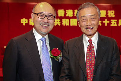 司徒傑先生與資深傳媒人張正甫合影留念。