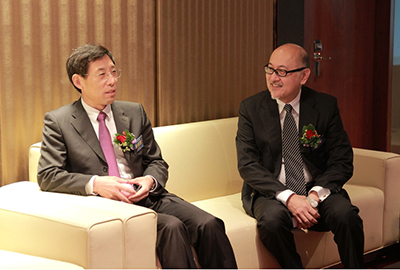 司徒傑先生大公報董事長兼社長姜在忠先生現場交流