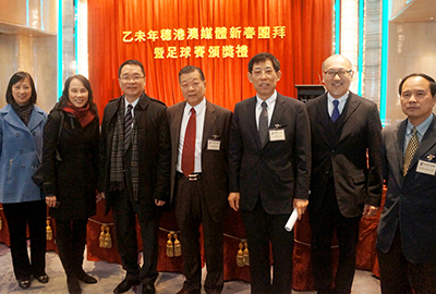 A time to catch up and celebrate! From left to right: Mrs. Michelle Li Mei Sheung, Director-General of the Leisure and Cultural Services Department; Ms. Lynna Qi, Controller of the Corporate Communications Department of Dim Sum TV; Mr. Victor Chan, Director of the Government Information Bureau of the Macau SAR; Mr. Zhang Guo Liang, President of the Hong Kong Federation of Journalists; Mr. Jiang Zaizhong, Chairman Of Hong Kong Federation of Journalists; Mr. Kit Szeto, Director & CEO of Dim Sum TV; Mr. Lau Wai Chung, President of Bauhinia Magazine.