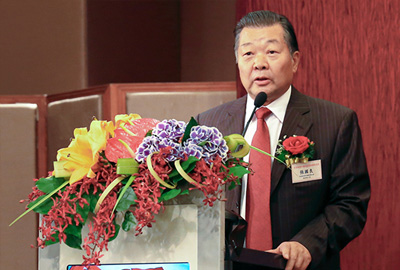 Mr. Zhang Guo Liang, President of the Media Circles Preparatory Committee speaking at the cocktail reception. 