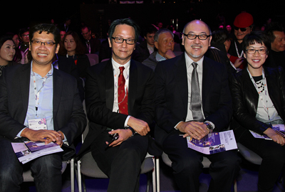 (from left) Mr Rezal A. Rahman,Chief Executive Officer of the Pinewood Iskandar Malaysia Studios; Mr Alexander Wan, Senior Advisor at the Asia Pacific Branch of China Daily; Mr Kit Szeto, Director & CEO of Dim Sum TV; and Ms Chen Shaorong, Senior Vice President of STAR China Media