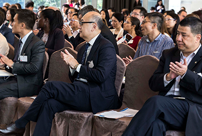 Mr Kit Szeto is being absorbed in the talks at the Seninar