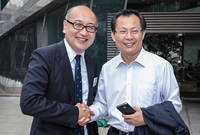 Mr Kit Szeto, CEO & President of Dim Sum TV (left) and Mr Zhang Hui Jian, Head of Guangdong Radio and Television