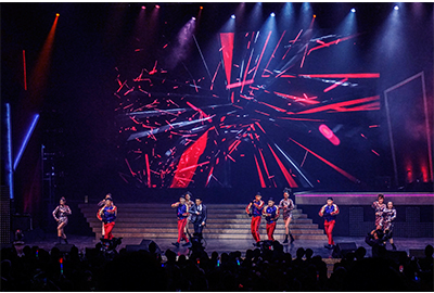 Dancing performance by Aaron Kwok