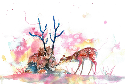 Pei Chung’s “Lion kiss the deer”